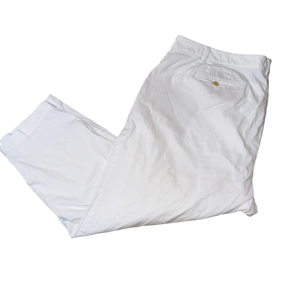 Talbots The Weekend Chino Pants 22WP White Petite Plus Cotton Blend Stretch